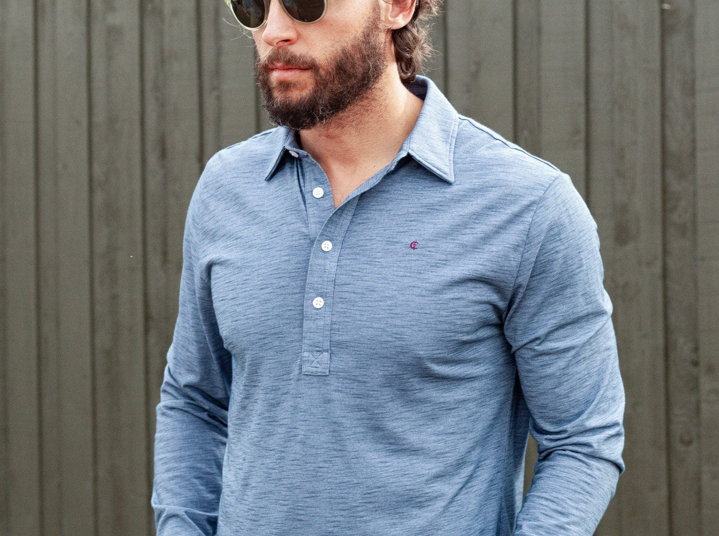 brrr° Long Sleeve Range Polo - Riviera