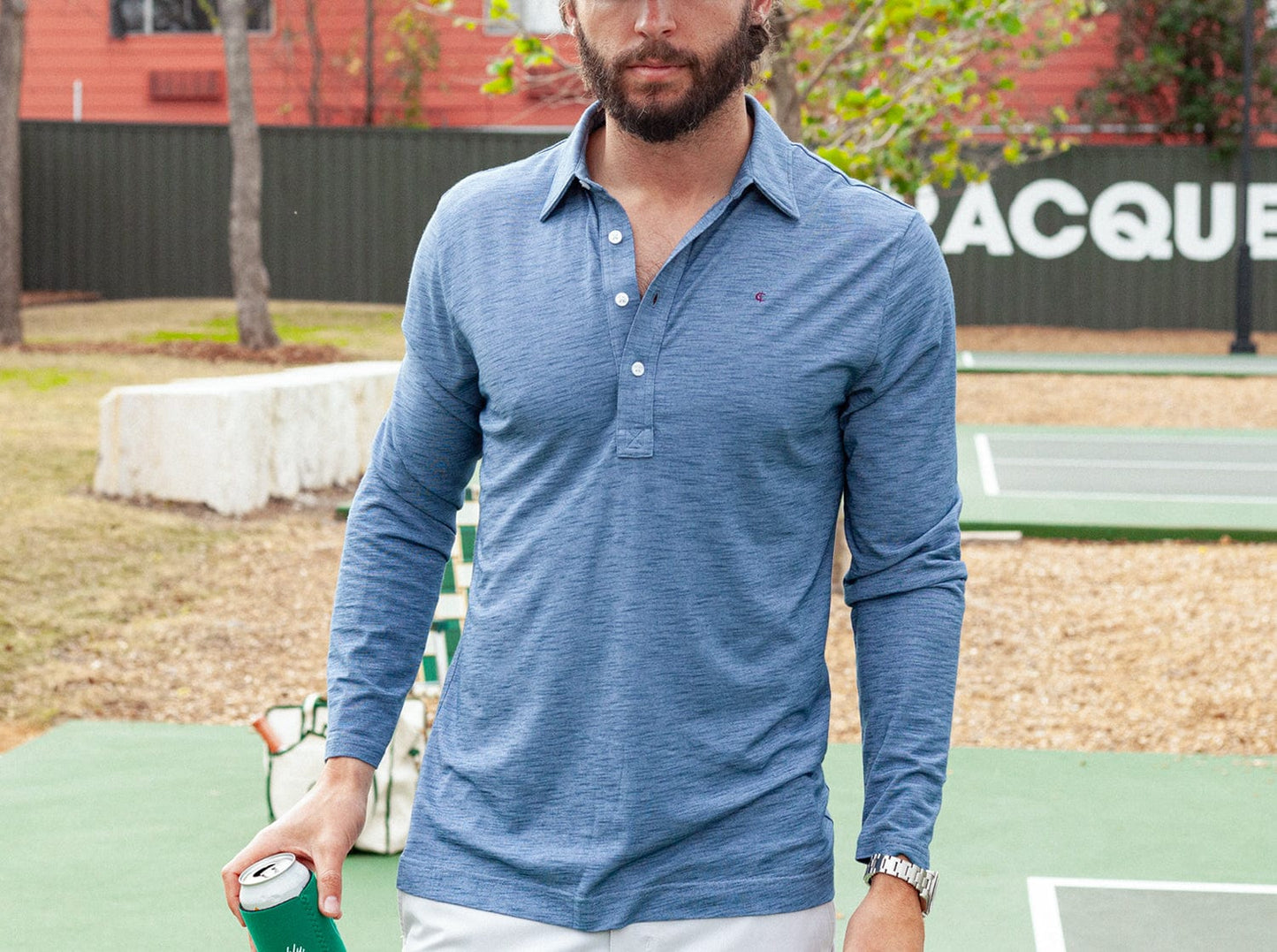 brrr° Long Sleeve Range Polo - Riviera