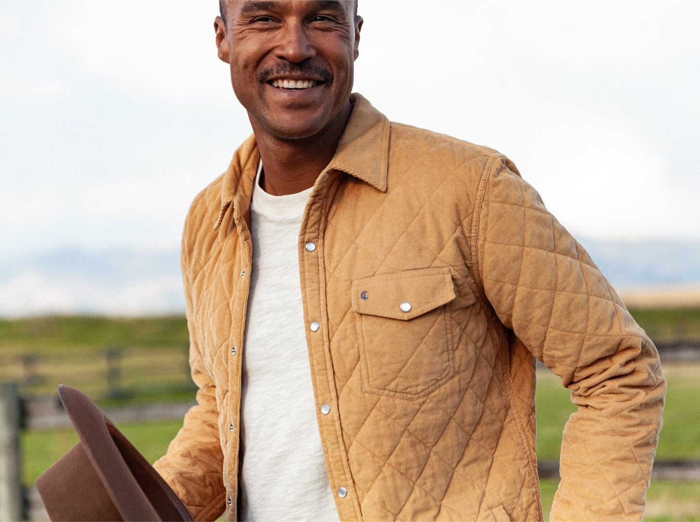 Corduroy Quilted Shacket - Camel