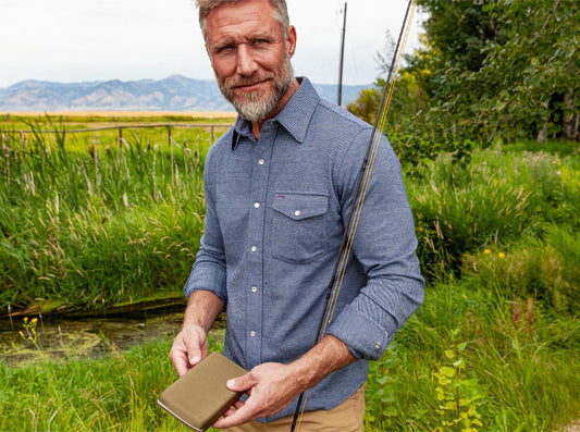 Chill-Knit Twill Pearl Snap - Navy