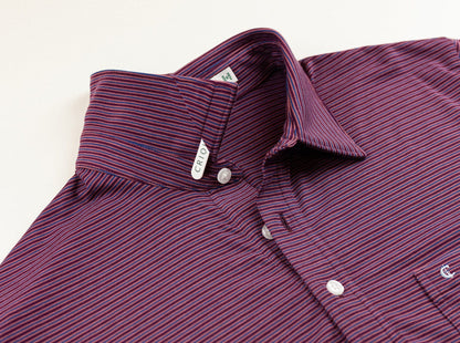 Performance Players Shirt - Farrell Stripe - Burgundy