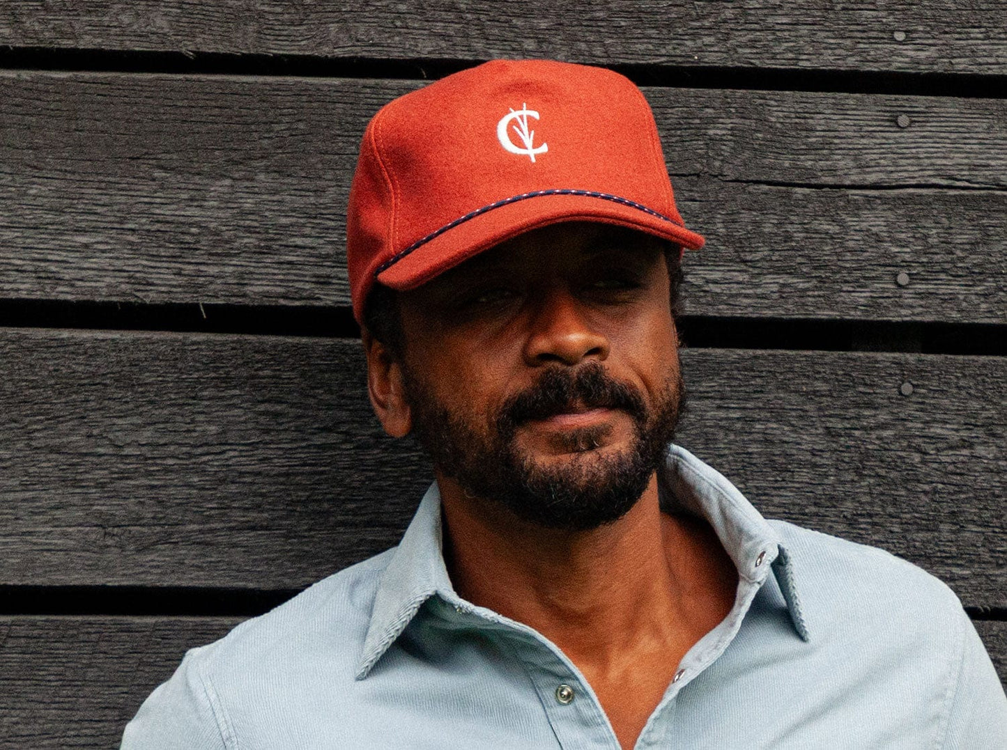 Throwback Hat - Grassy C with Multi Rope - Rust Wool