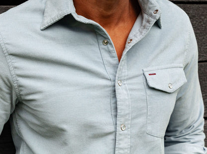 Corduroy Pearl Snap - Diamond Dog