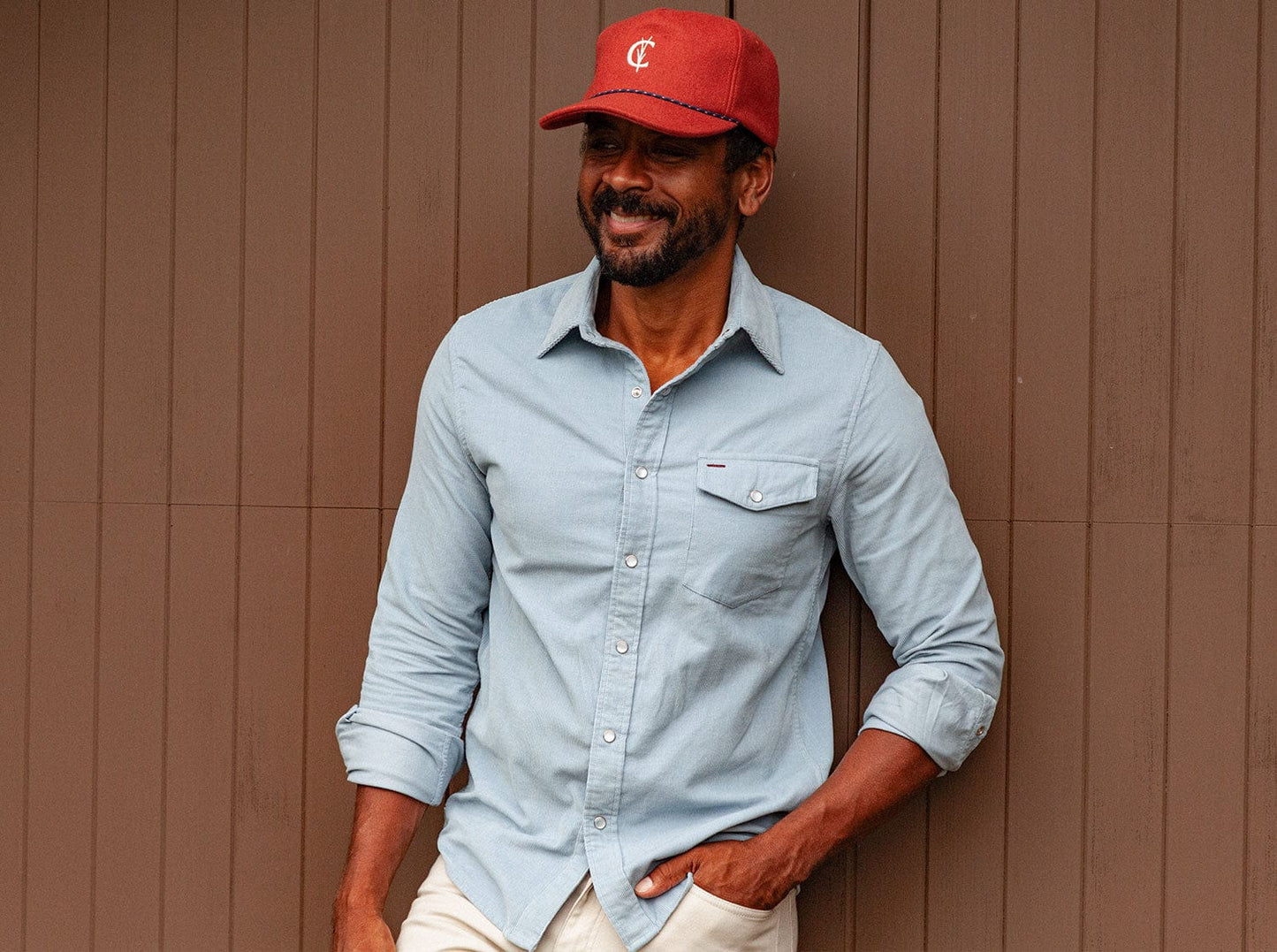 Corduroy Pearl Snap - Diamond Dog