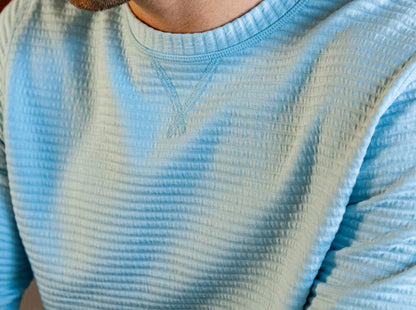 Quilted Crew Sweatshirt - Sky