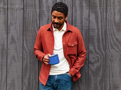 Herringbone Shacket - Ember