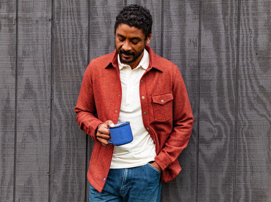 Herringbone Shacket - Ember