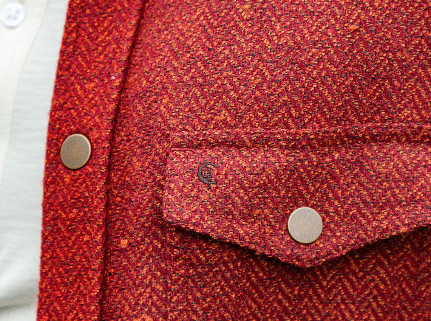 Herringbone Shacket - Ember