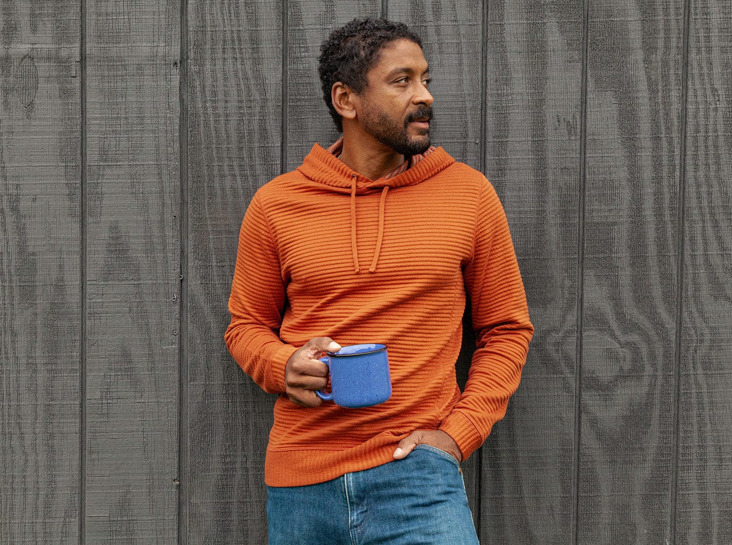 Quilted Hoodie - Adobe