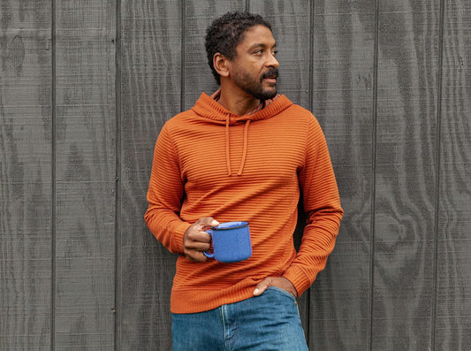 Quilted Hoodie - Adobe