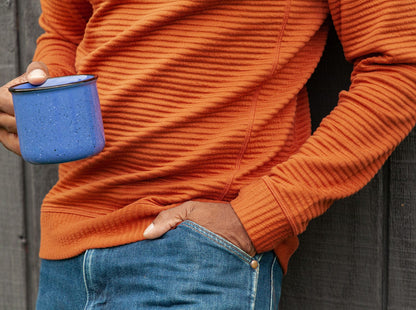 Quilted Hoodie - Adobe