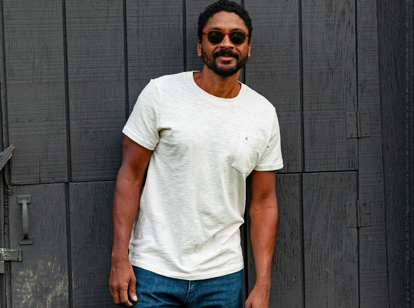 Slub Graphic T-Shirt - Scenic - Egret