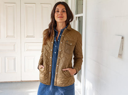 Women's Quilted Shacket - Goldie Hawn