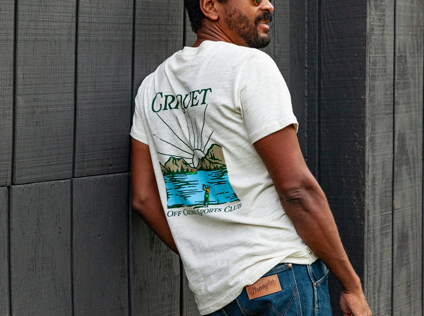 Slub Graphic T-Shirt - Scenic - Egret