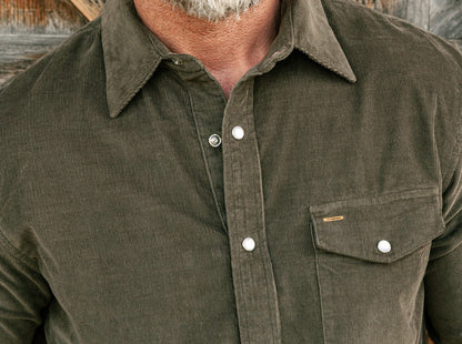 Corduroy Pearl Snap - Armadillo