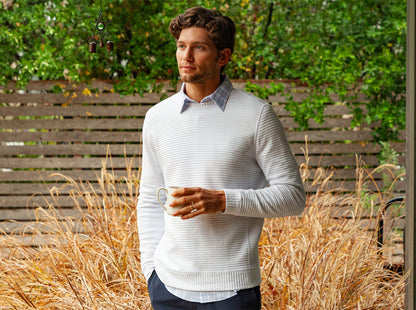 Quilted Crew Sweatshirt - Off-White