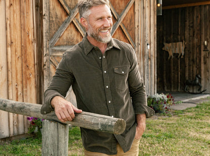 Corduroy Pearl Snap - Armadillo