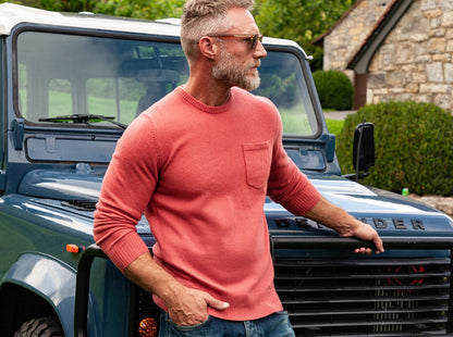 Legacy Cashmere Pocket Crew - Brick Road