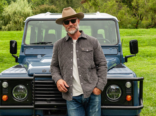 Corduroy Quilted Shacket - Midnight Ash