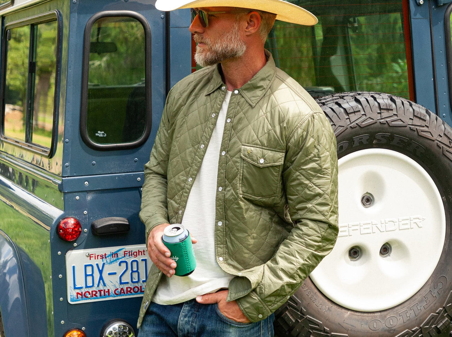 Quilted Shacket - Olive