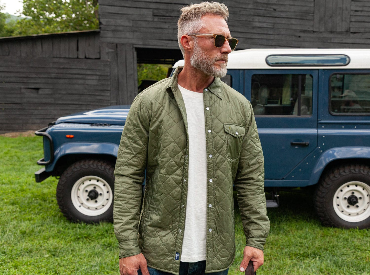 Quilted Shacket - Olive