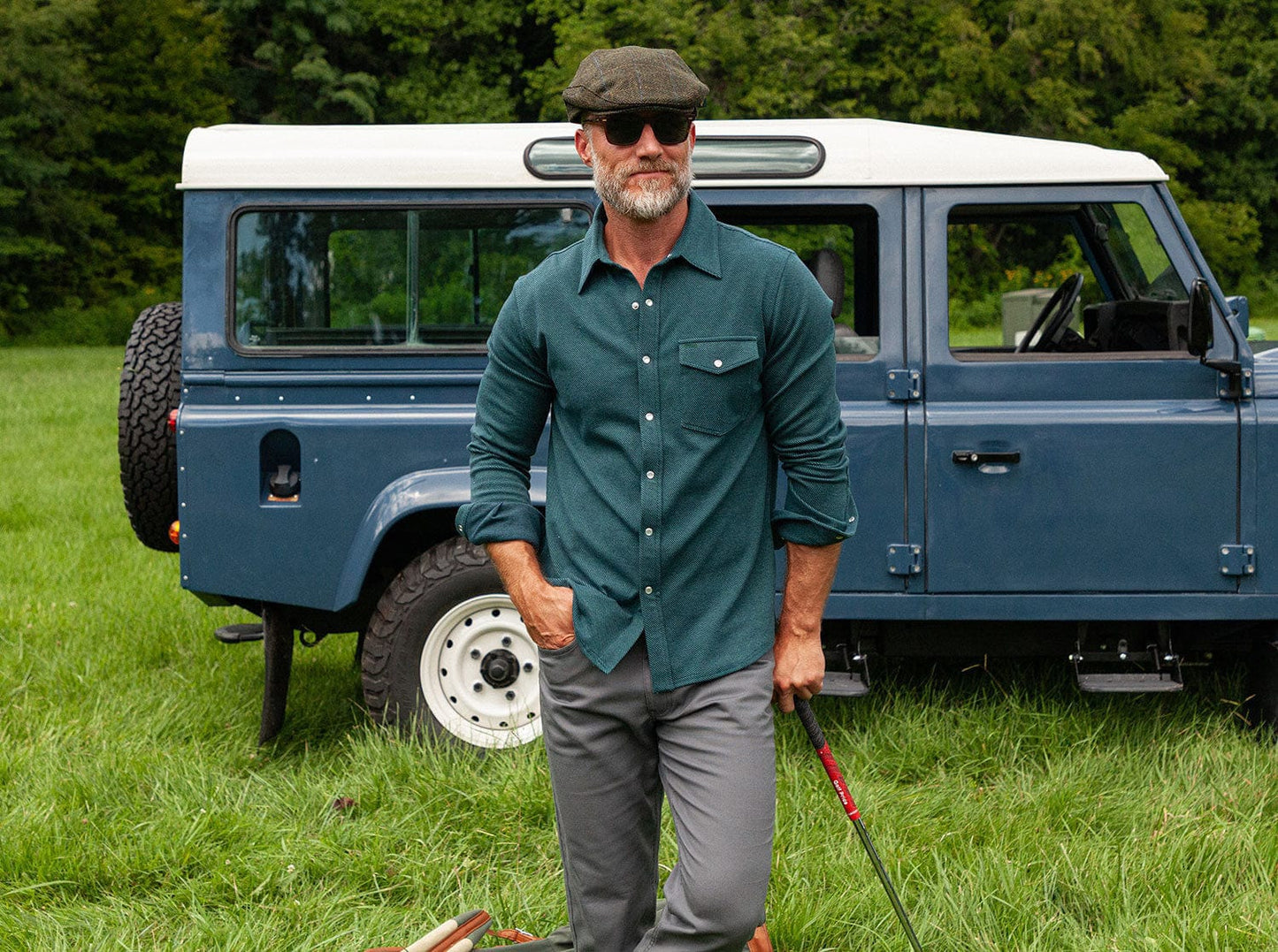 Chill-Knit Twill Pearl Snap - Sapphire