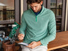 Seersucker Performance Pullover - Green