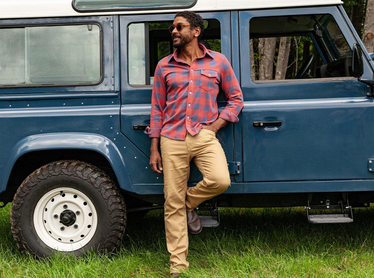 Chill-Knit Twill Pearl Snap - Buffalo Check - Redwood