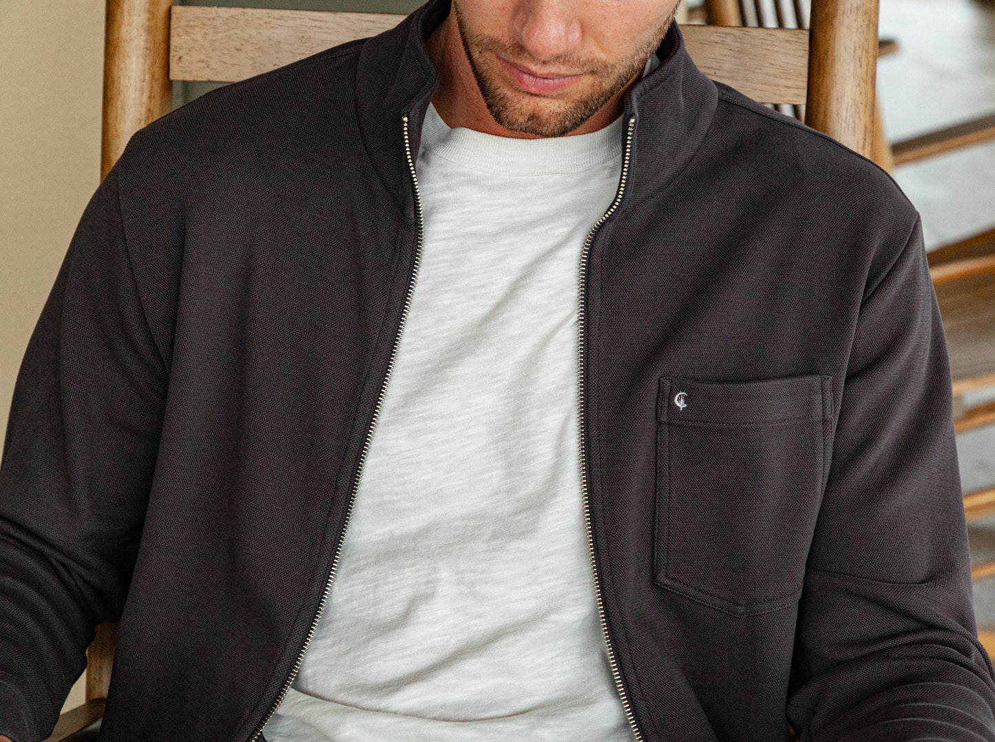 Courtside Jacket - Washed Black