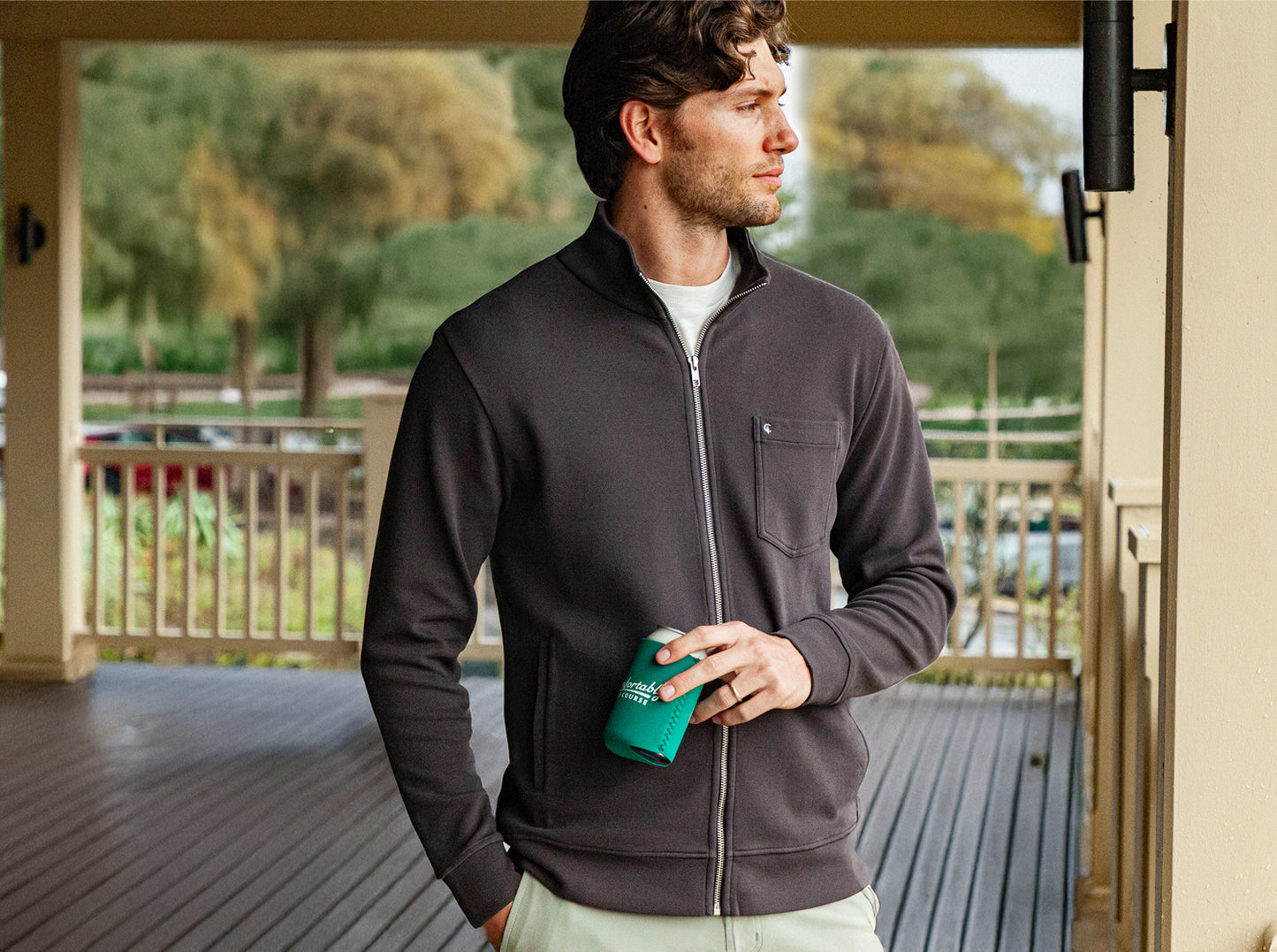 Courtside Jacket - Washed Black