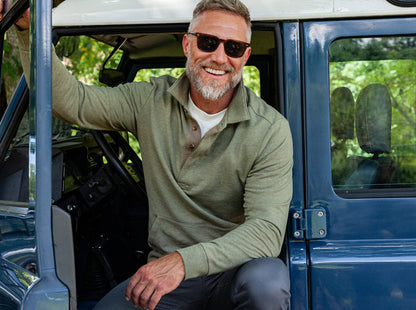 Collared Sweatshirt - Heather Olive