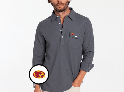 Iowa State - Long Sleeve Players Shirt - Cardinal - Blue Steel