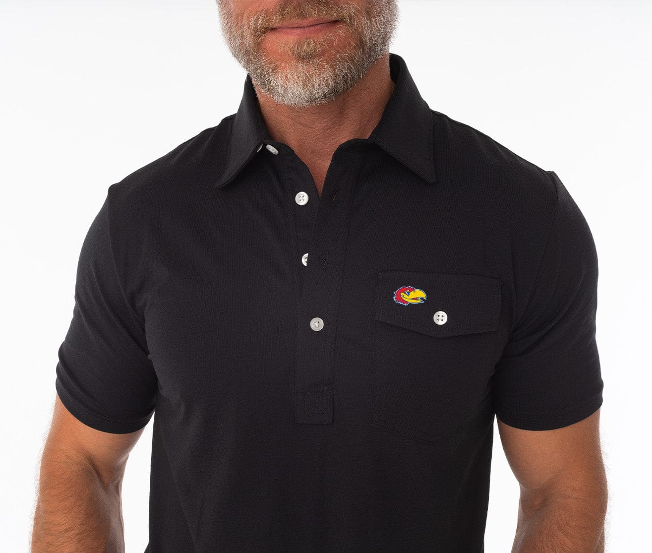 Kansas - Coach's Performance Players Shirt - Jay Head - Black - Secondary