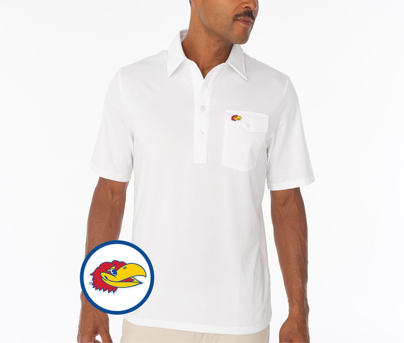 Kansas - Coach's Performance Players Shirt - Jay Head - White