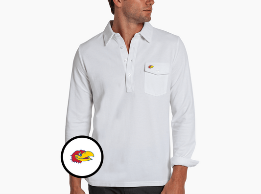 Kansas - Long Sleeve Players Shirt - Jayhead - White