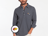 Kansas - Long Sleeve Players Shirt - Jayhead - Blue Steel