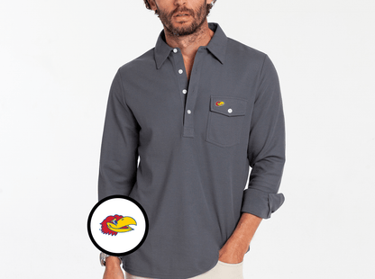 Kansas - Long Sleeve Players Shirt - Jayhead - Blue Steel