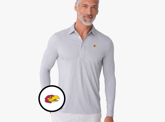 Kansas - Brrr Long Sleeve Range Polo - Jayhead - Silverado