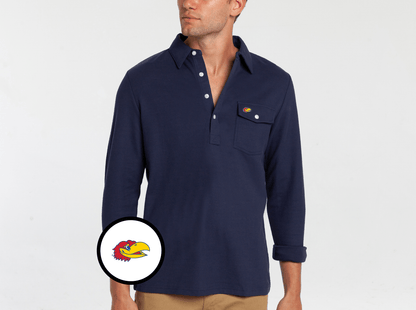 Kansas - Long Sleeve Players Shirt - Jayhead - Peacoat