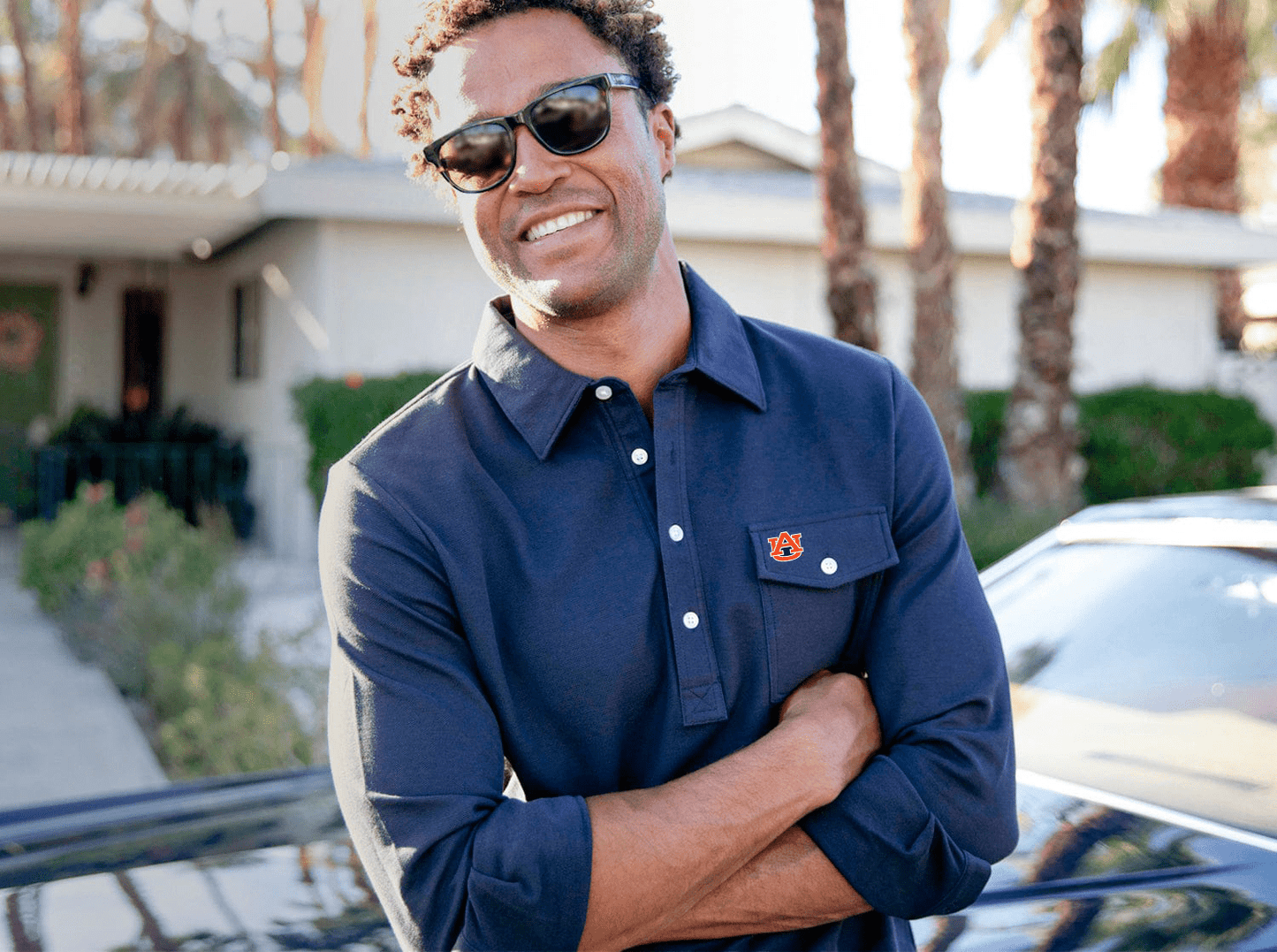 Auburn - Long Sleeve Players Shirt - Interlock - Peacoat