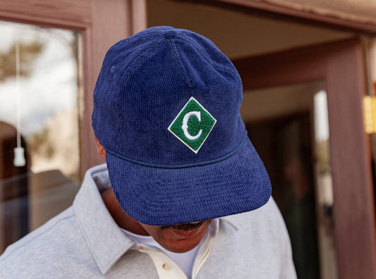Throwback Hat - Diamond C Corduroy - Navy