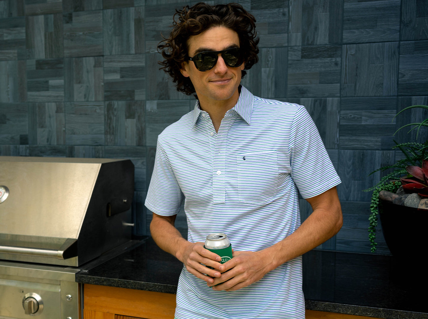 Top-Shelf Players Shirt - Stewart Stripe - White