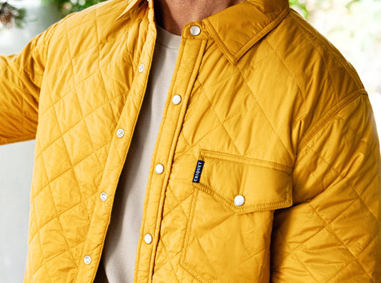 Quilted Shacket - Gold