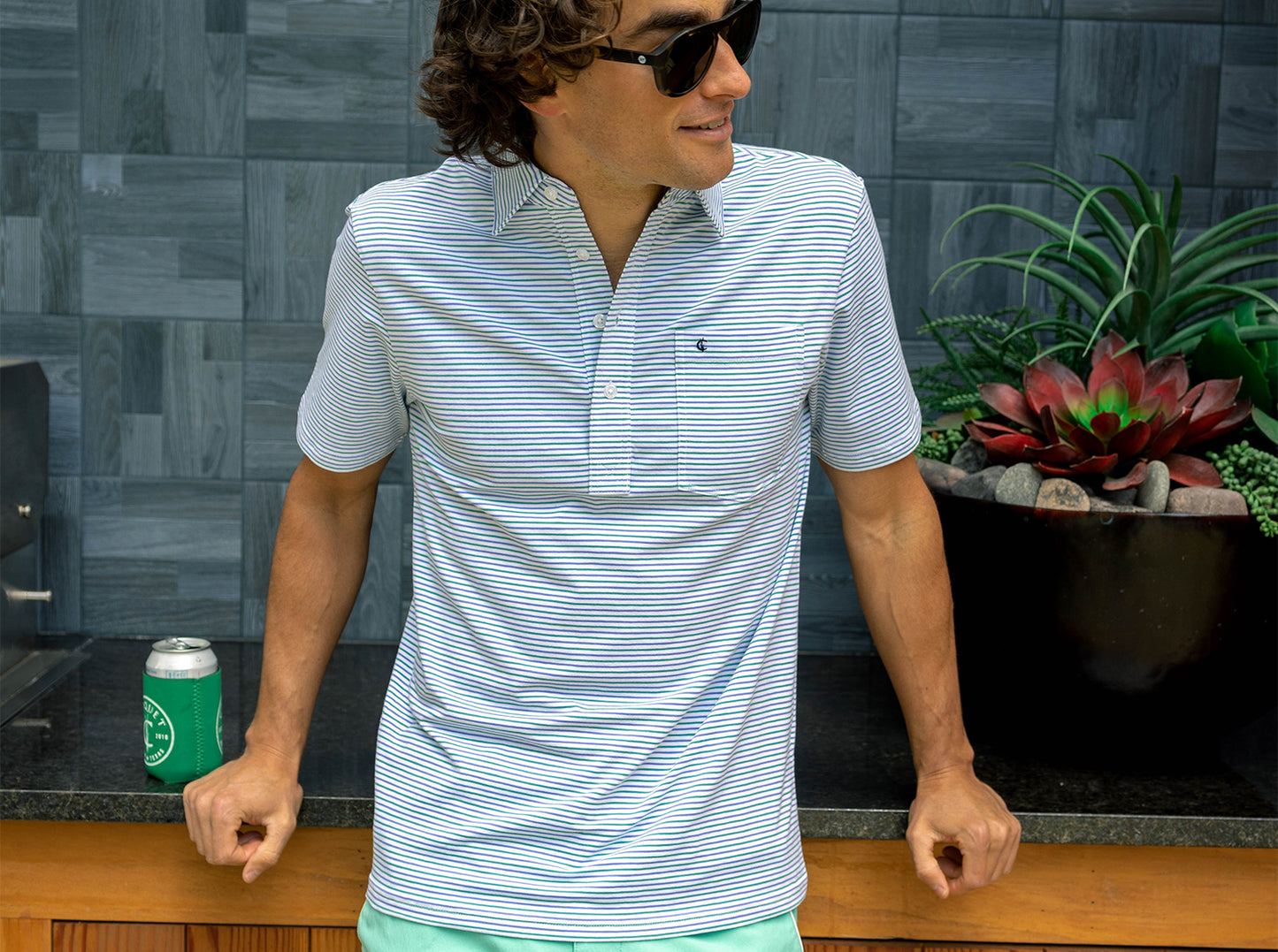 Top-Shelf Players Shirt - Stewart Stripe - White