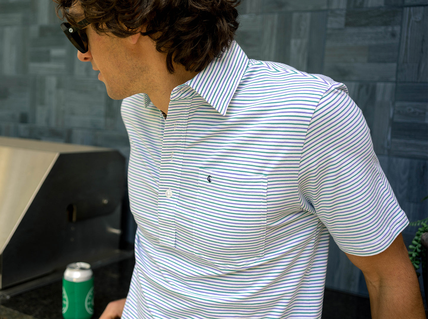 Top-Shelf Players Shirt - Stewart Stripe - White