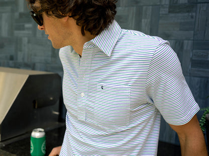 Top-Shelf Players Shirt - Stewart Stripe - White