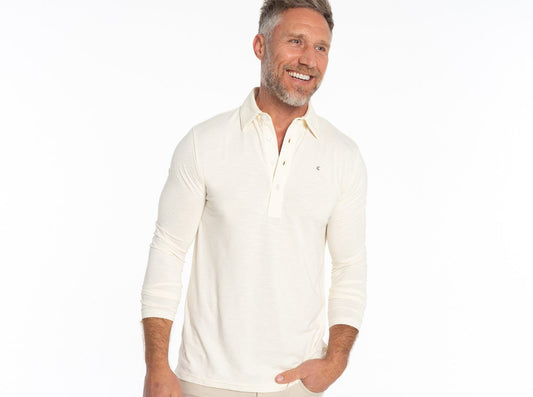 Criquet brrr° Long Sleeve Range Polo in Natural, view 3