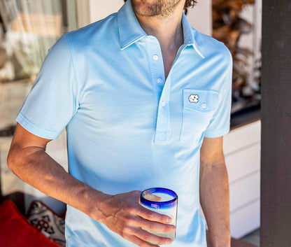 North Carolina - Coach's Players Shirt - UNC Interlock - Lt. Blue