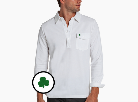 Limited Edition Long Sleeve Players Shirt - Shamrock - White