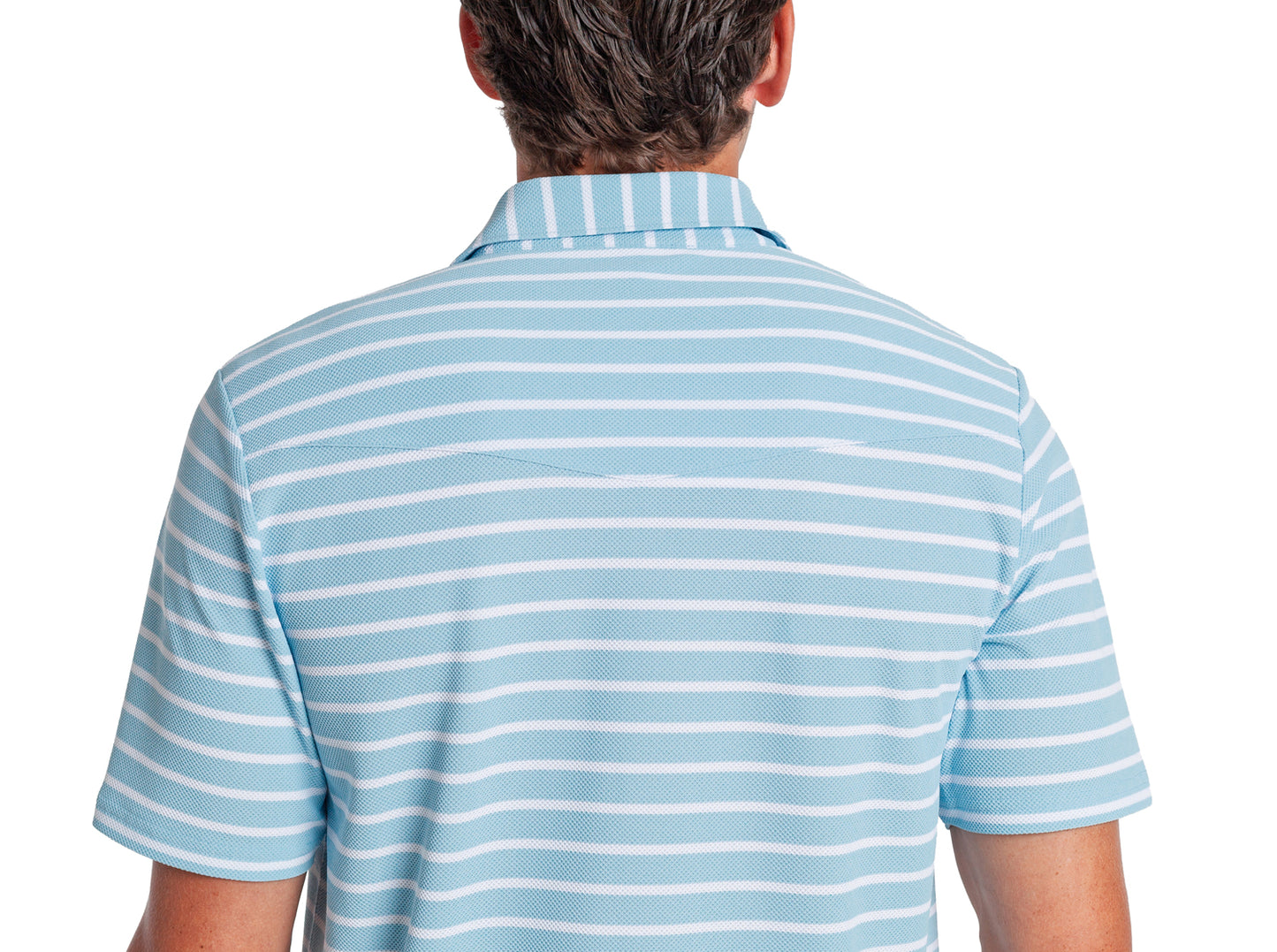 Performance Pique Knit Button Down - Sky